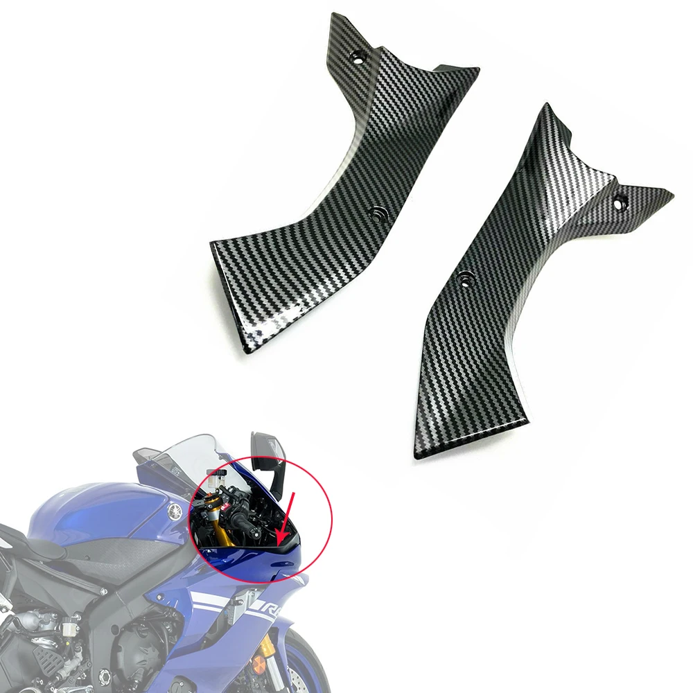 

For YAMAHA YZF R6 YZFR6 YZF-R6 2017 2018 2019 2020 Motorcycle ABS Carbon Fiber Front Head Side Air Duct Cover Fairing Cowl Parts