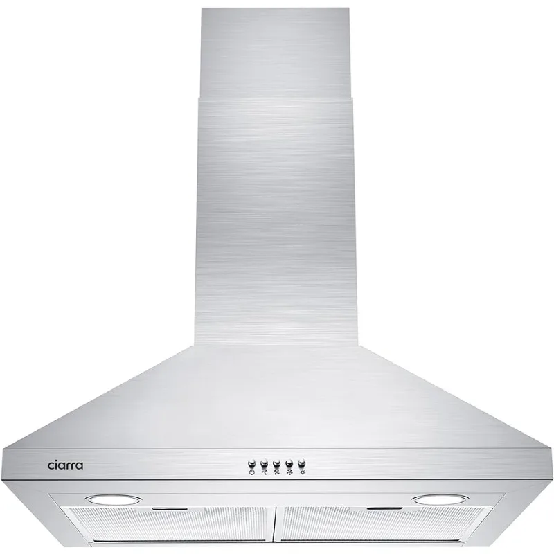 

Range Hood 30 inch Wall Mount 450 CFM Ductless Range Hood Vent for Kitchen Hood in Stainless Steel CAS75206P