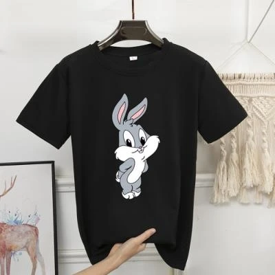 Soft Premium Summer Print Cartoon Rabbit Cute T Shirt Women O-Neck Easter Day Gift White Black Kawaii Tees Lady Oversize T-Shirt
Soft Premium Summer Print Cartoon Rabbit Cute T Shirt Women O-Neck Easter Day Gift White Black Kawaii Tees Lady Oversize T-Shirt