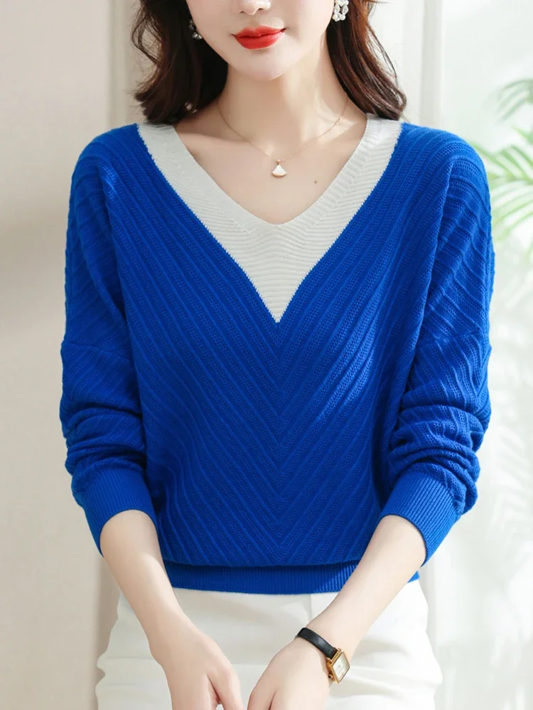 Sweater Woman Spring Korean Fashion Pullover Femme Knitwears Women Clothing Patchwork Long Sleeve Sweaters
Sweater Woman Spring Korean Fashion Pullover Femme Knitwears Women Clothing Patchwork Long Sleeve Sweaters