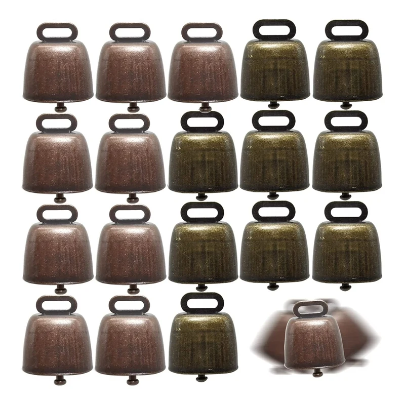 

18PCS Cow Horse Sheep Grazing Copper Bells Small Brass Bells ,Cowbell Retro Bell Cow Bells Noise Maker Easy Install Easy To Use
