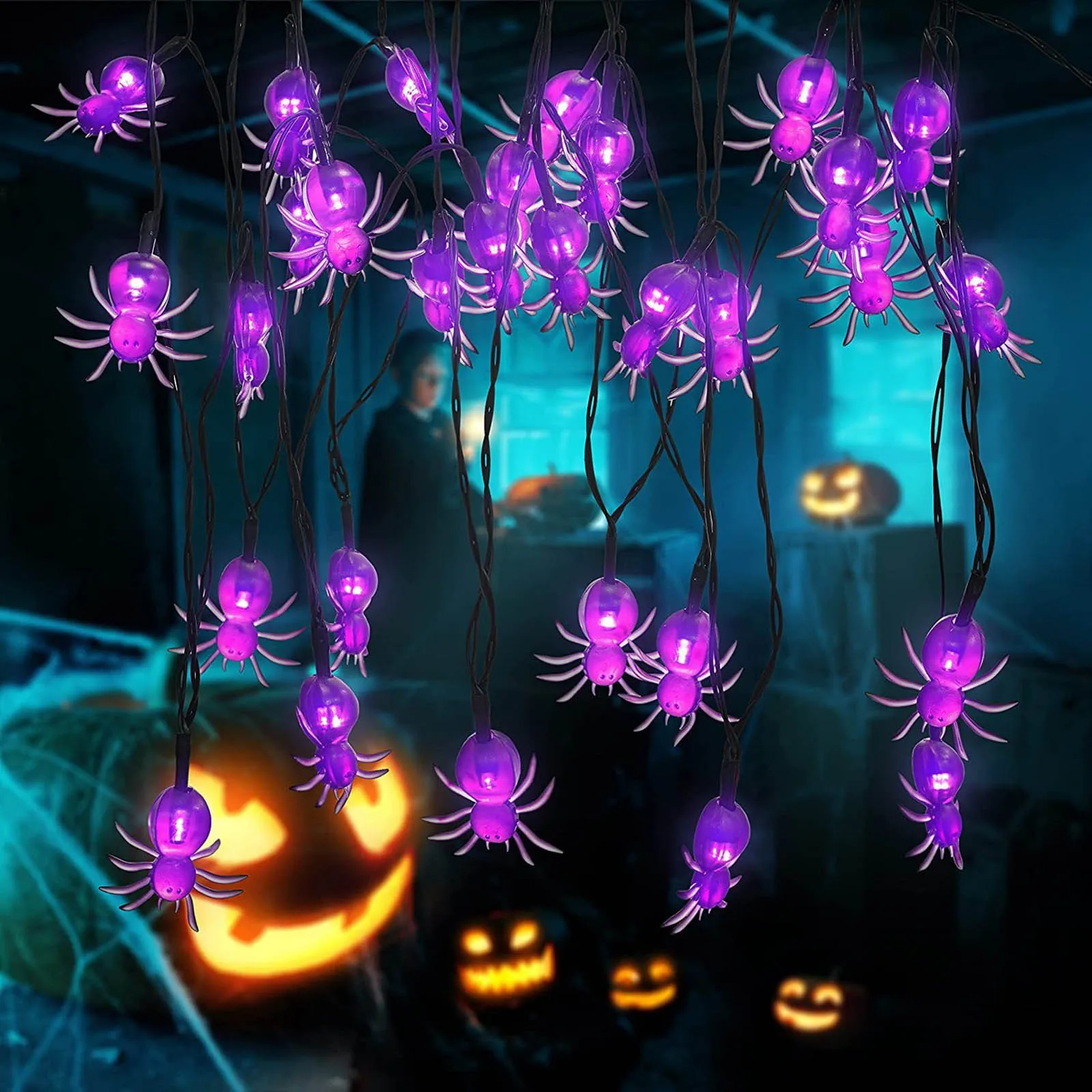 2 Meters Lights Halloween Spider Pumpkin Ghost Light String Battery Usb Plug Always On Indoor Outdoor Halloween Decoration
2 Meters Lights Halloween Spider Pumpkin Ghost Light String Battery Usb Plug Always On Indoor Outdoor Halloween Decoration