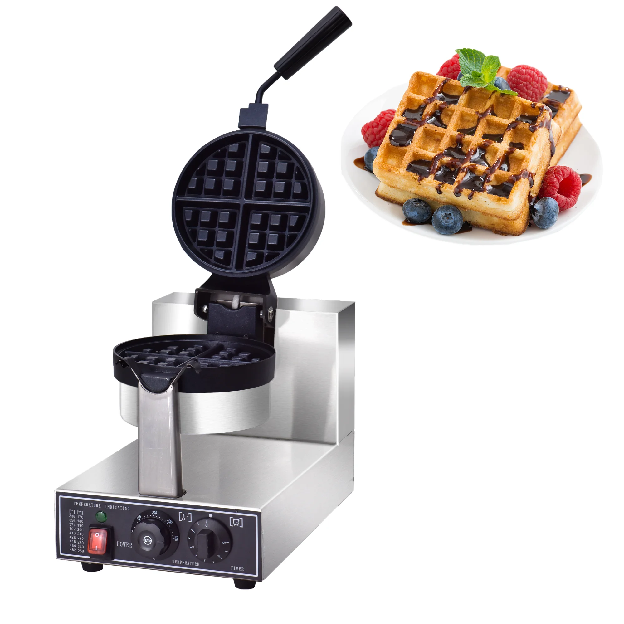 Commercial Waffle Maker Electric Hodo Sweets Machine Baking Biscuit Machine Rotatable Head Egg Cake Maker 1300W 110-220V
Commercial Waffle Maker Electric Hodo Sweets Machine Baking Biscuit Machine Rotatable Head Egg Cake Maker 1300W 110-220V