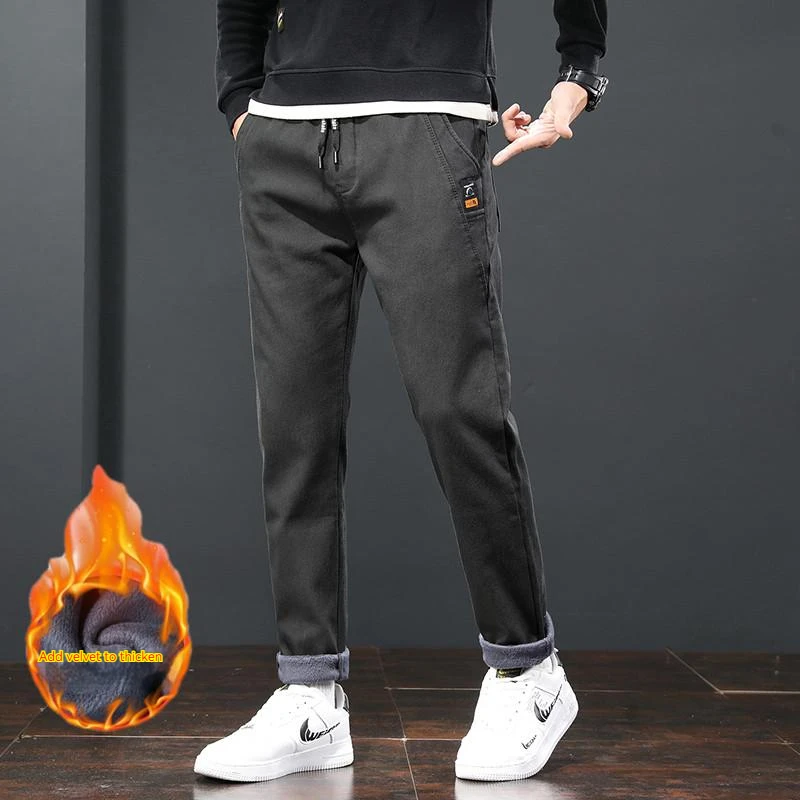 Winter Pants Men Fashion Fleece Thick Warm Straight Trousers Male Business Casual Pants Men's Micro Elastic Suit Pants
Winter Pants Men Fashion Fleece Thick Warm Straight Trousers Male Business Casual Pants Men's Micro Elastic Suit Pants