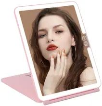 Compact Makeup Mirror 7.9''10.2" Portable Cosmetic Vanity Mirror with LED Lights 3X 5X Magnify Mirror 3 Color Lighting Dimmable
Compact Makeup Mirror 7.9''10.2" Portable Cosmetic Vanity Mirror with LED Lights 3X 5X Magnify Mirror 3 Color Lighting Dimmable