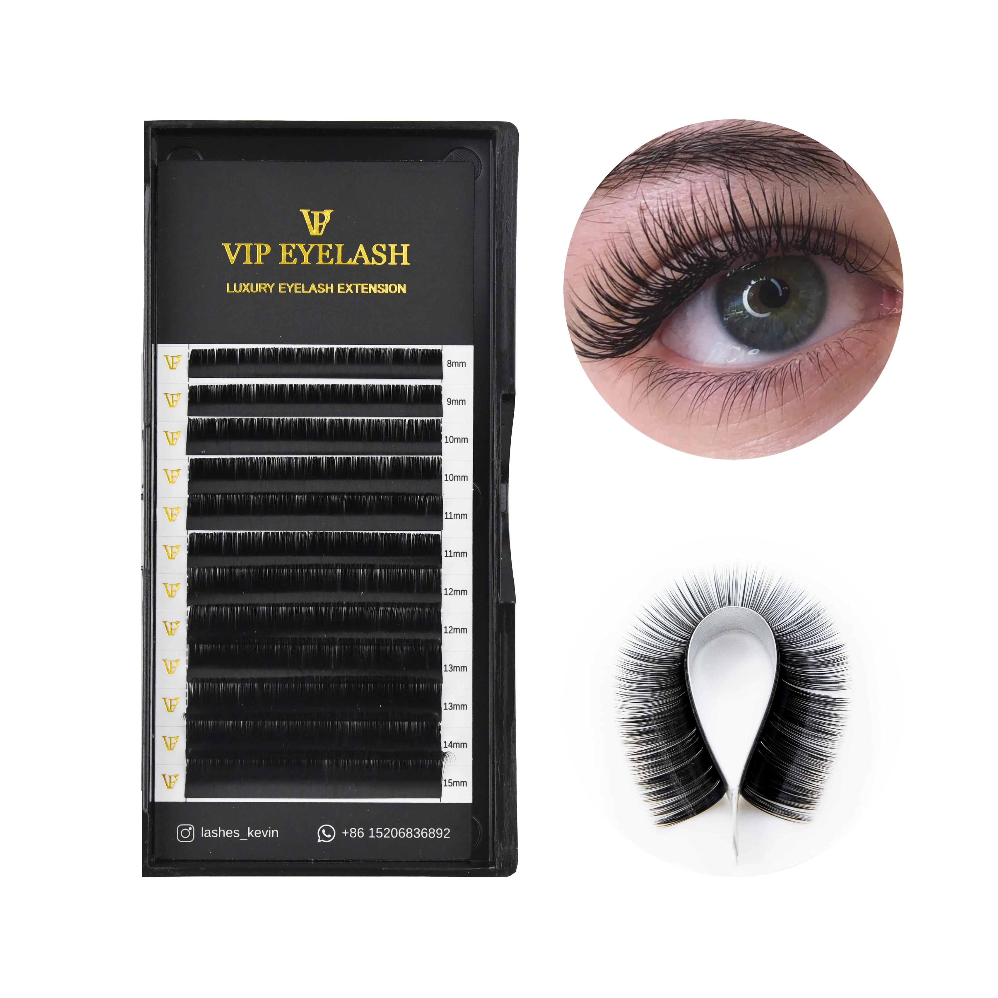 

12Rows Cashmere Mink Lashes Extensions 8-20 Length C D Curl Individual False Eyelashes Natureal Soft No Kink Easy Fan Lashes