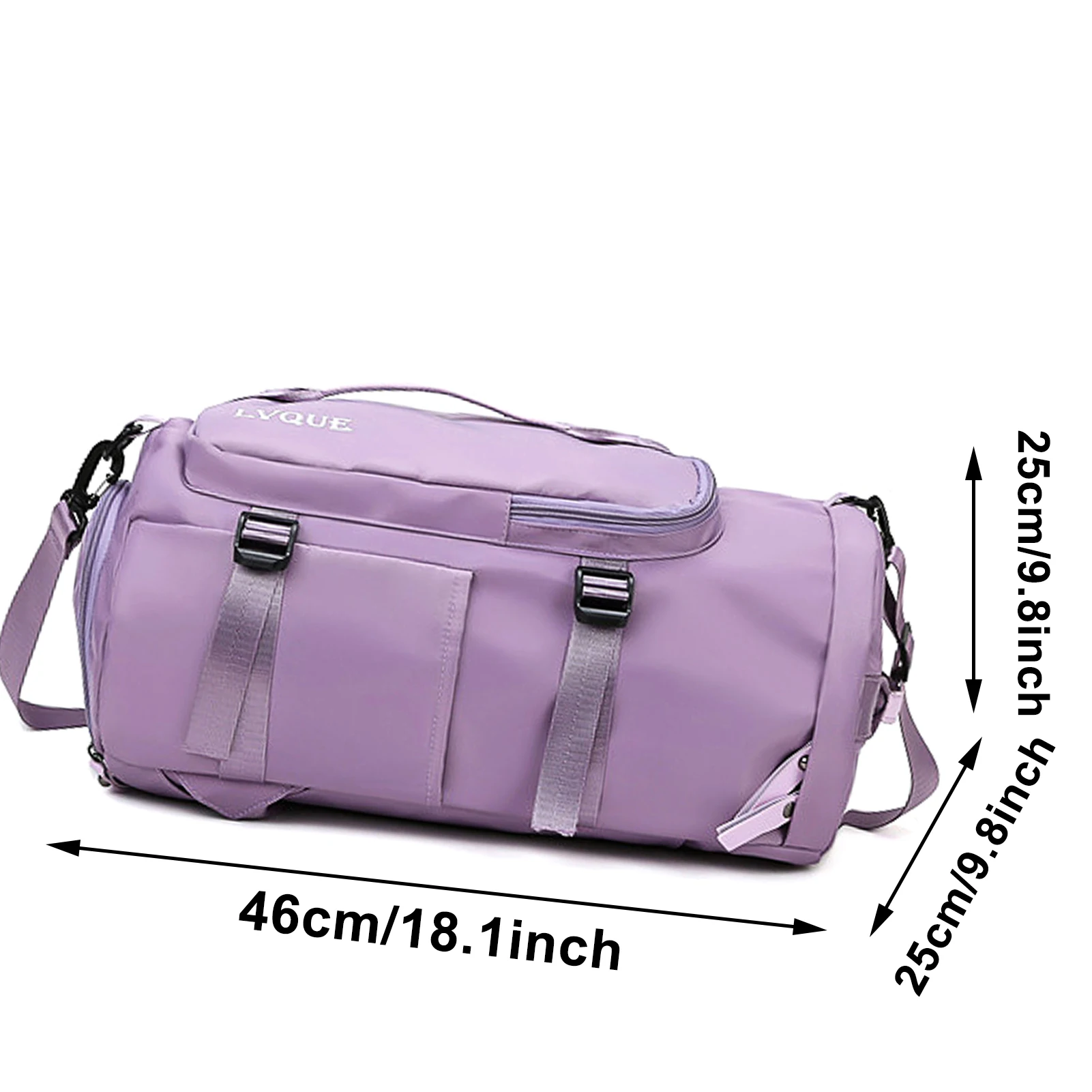 Fashion Gym Bags With Shoe Compartment Oxford Sport Duffle Bag For