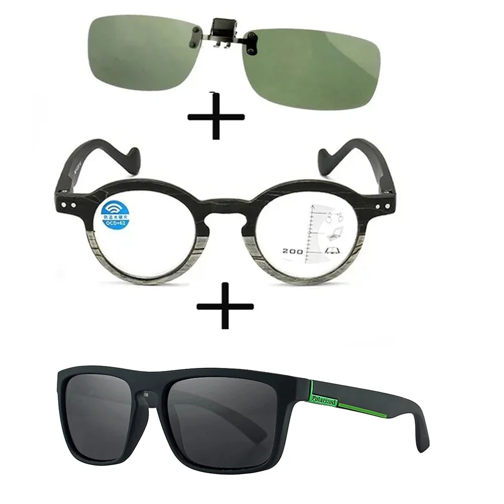 3Pcs!!! Progressive Multifocal Far and Near Reading Glasses for Men Women + Squared Polarized Sunglasses Pilot + Sunglasses Clip
3Pcs!!! Progressive Multifocal Far and Near Reading Glasses for Men Women + Squared Polarized Sunglasses Pilot + Sunglasses Clip