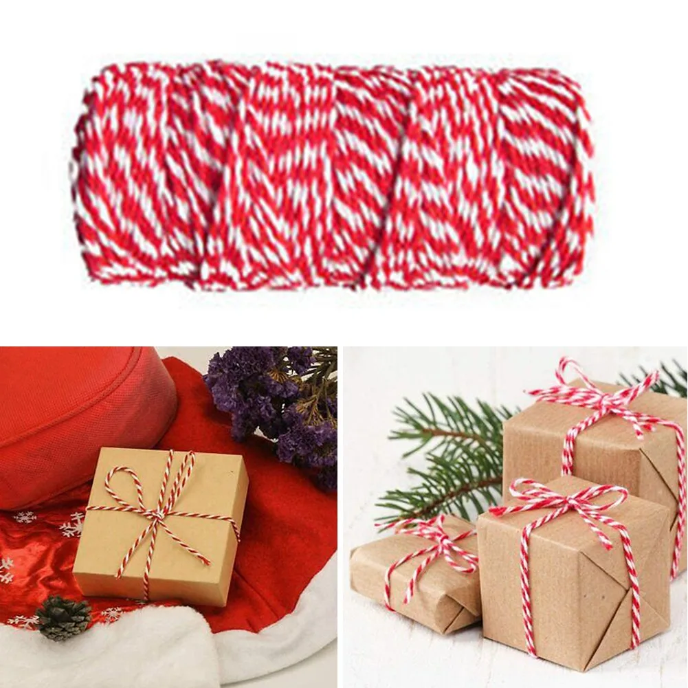 100m Chunky Red & White String Cord Christmas Gift Wrap Candy Cane Gift Box Cotton Thread Handmade DIY Color Cotton Rope
100m Chunky Red & White String Cord Christmas Gift Wrap Candy Cane Gift Box Cotton Thread Handmade DIY Color Cotton Rope