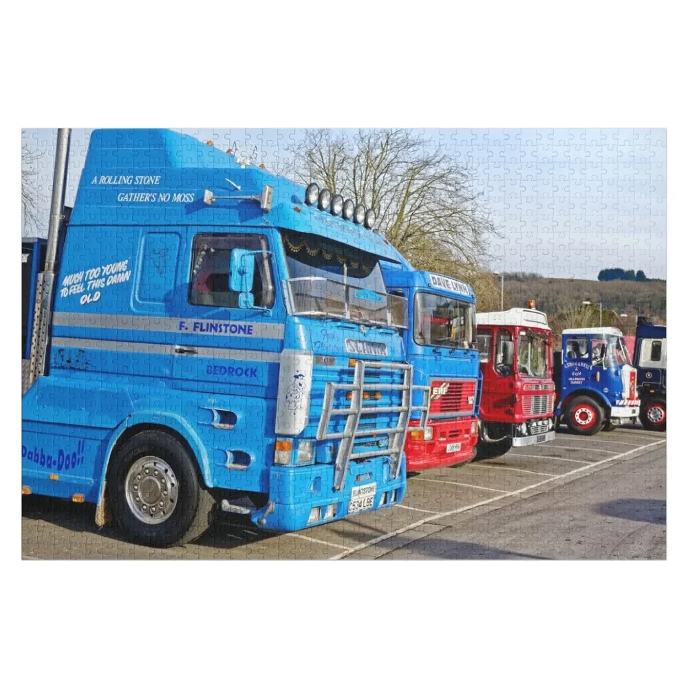 

Classic Commercial Lorries at Warminster, Wiltshire, UK Jigsaw Puzzle Personalised Name Baby Toy Puzzle