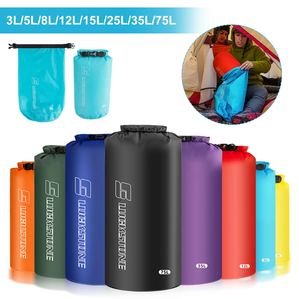 3-75L Camping Dry Bag Sack Ultralight Waterproof Swimming Clothes Storage Bag Pack Rafting Kayaking Large Capacity Storage Pack
3-75L Camping Dry Bag Sack Ultralight Waterproof Swimming Clothes Storage Bag Pack Rafting Kayaking Large Capacity Storage Pack