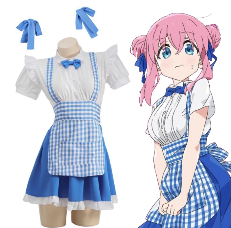 Anime Bocchi The Rock Goto Hitori Cosplay Maid Dress Cute Lolita Girl Bule Plaid Apron Ruffle Bodysuit Outfit Sleepwear Costumes
Anime Bocchi The Rock Goto Hitori Cosplay Maid Dress Cute Lolita Girl Bule Plaid Apron Ruffle Bodysuit Outfit Sleepwear Costumes