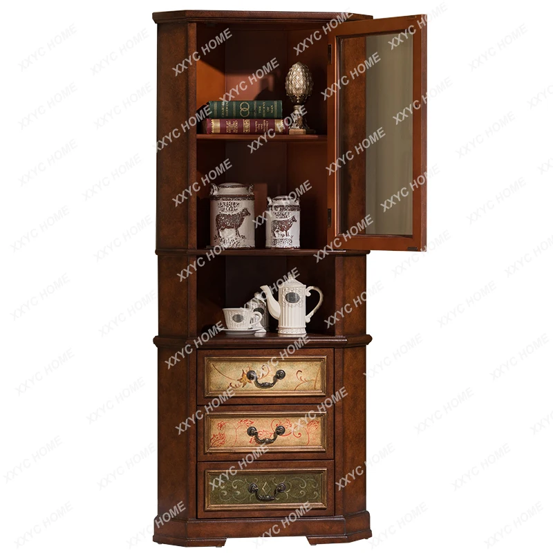 Classical Painted Villa Solid Wood Cabinet Kitchen Bookcase Wine Cabinet Corner Cabinet Corner
Classical Painted Villa Solid Wood Cabinet Kitchen Bookcase Wine Cabinet Corner Cabinet Corner