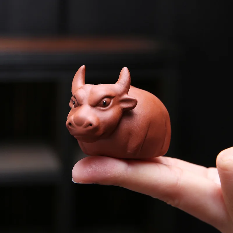 Tradition Purple Clay Tea Pet Ornaments Cattle Statue Tea Table Decoration Handmade Tea Sets Accessories Crafts
Tradition Purple Clay Tea Pet Ornaments Cattle Statue Tea Table Decoration Handmade Tea Sets Accessories Crafts