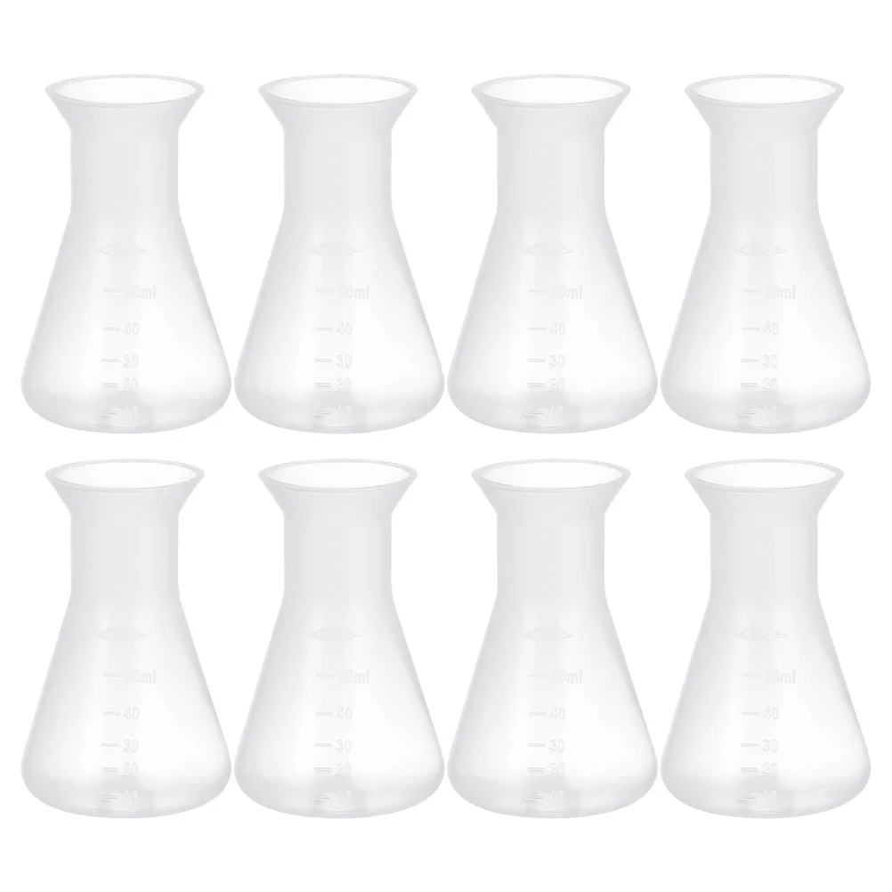 Пластиковая колба Erlenmeyer, 8 шт., 50 мл, лабораторная колба, колба для лабораторных экспериментов с узким горлом
Пластиковая колба Erlenmeyer, 8 шт., 50 мл, лабораторная колба, колба для лабораторных экспериментов с узким горлом
