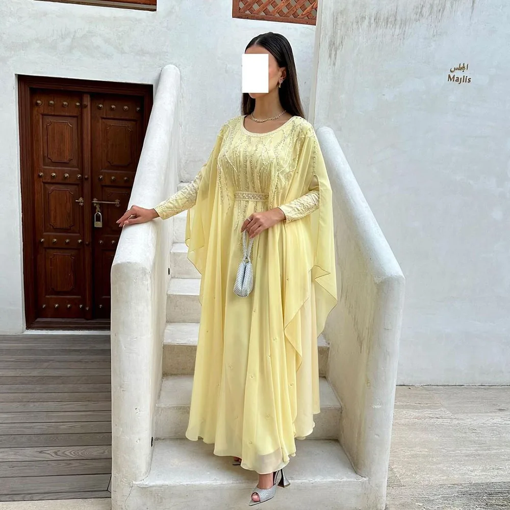 

Msikoods элегантное желтое шифоновое платье для выпускного вечера с вышивкой глубоким вырезом платье для особых случаев арабское вечернее платье платья для вечеринок