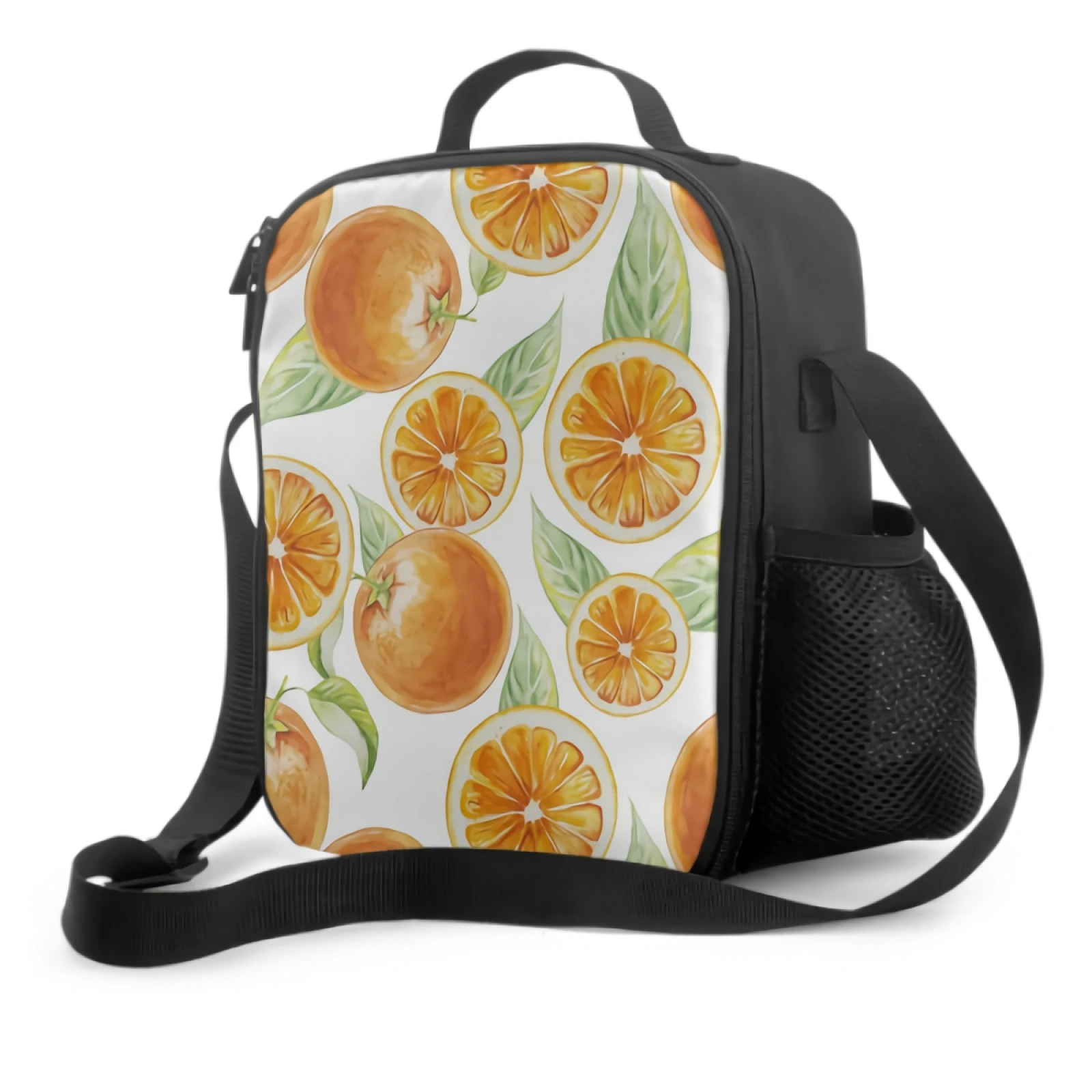 Watercolor Sliced Orange Fruit With Leafs Insulated Thermal Lunch Bags for Boys Girls Washable Tote Container for School Travel
Watercolor Sliced Orange Fruit With Leafs Insulated Thermal Lunch Bags for Boys Girls Washable Tote Container for School Travel