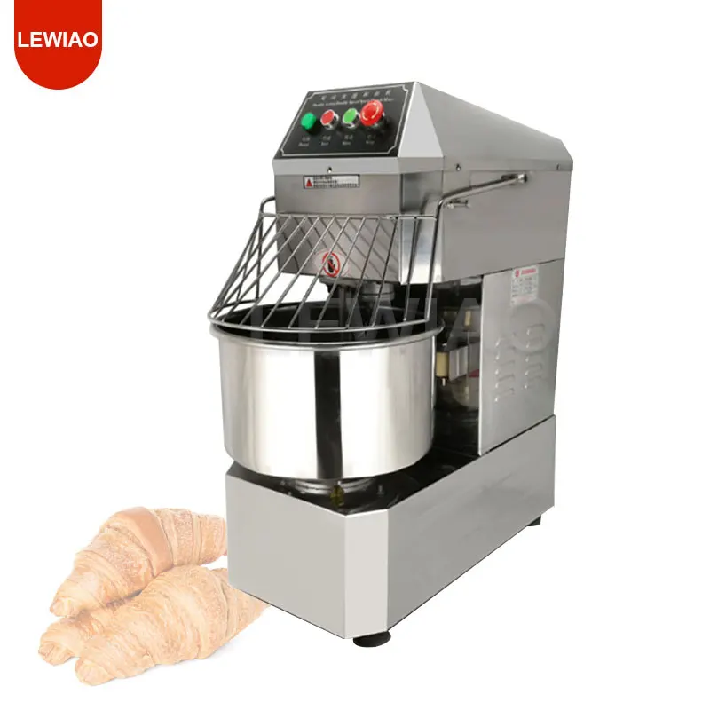 

Bakery Shop Spiral Dough Mixer Pizza Cake Dough Kneading Machine Double Acting Double Speed