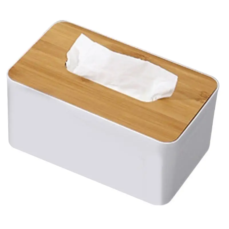 

Настольный контейнер для салфеток, современный диспенсер для салфеток с бамбуковой крышкой, сушилка, держатель для листов, диспенсер для ванной комнаты, столешницы, спальни