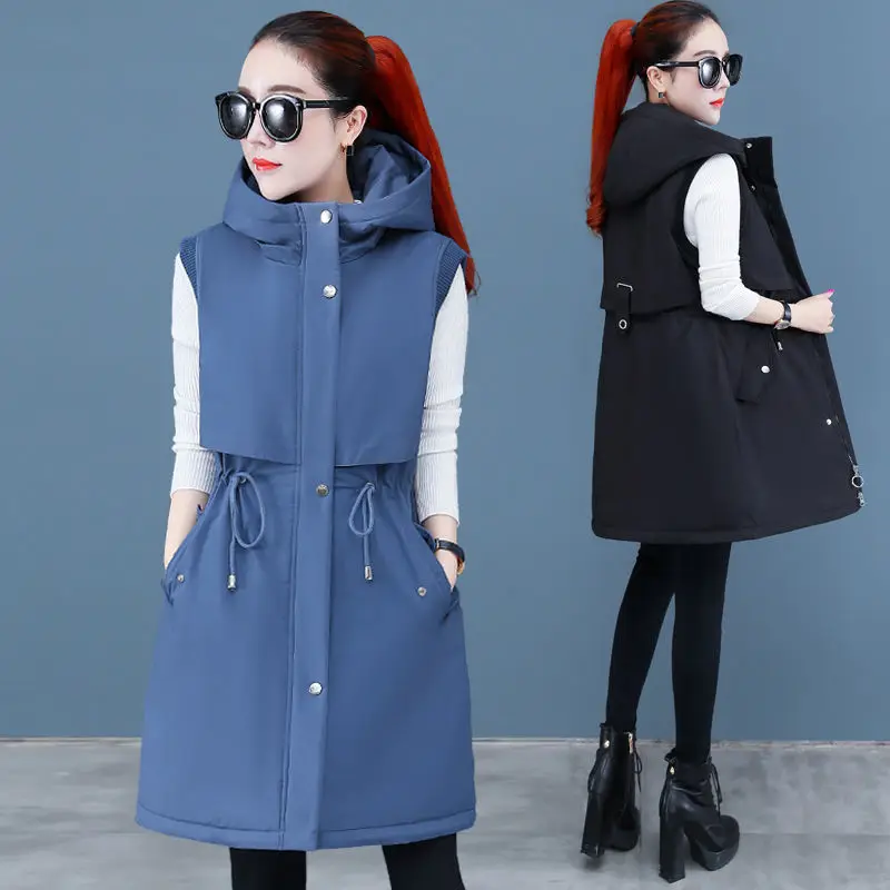 2023 Newest Winter New Down Cotton Women Long Vest Fashion Hooded Slim Ladies Jackets Wild Women's Coats V241
2023 Newest Winter New Down Cotton Women Long Vest Fashion Hooded Slim Ladies Jackets Wild Women's Coats V241