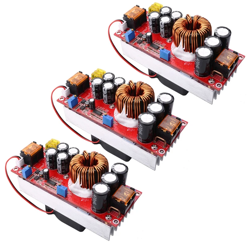 3X 1800W 40A DC Constant Voltage Constant Current Boost Converter Boosts 10-60V By Fan For 12-90V Boost Power Module
3X 1800W 40A DC Constant Voltage Constant Current Boost Converter Boosts 10-60V By Fan For 12-90V Boost Power Module