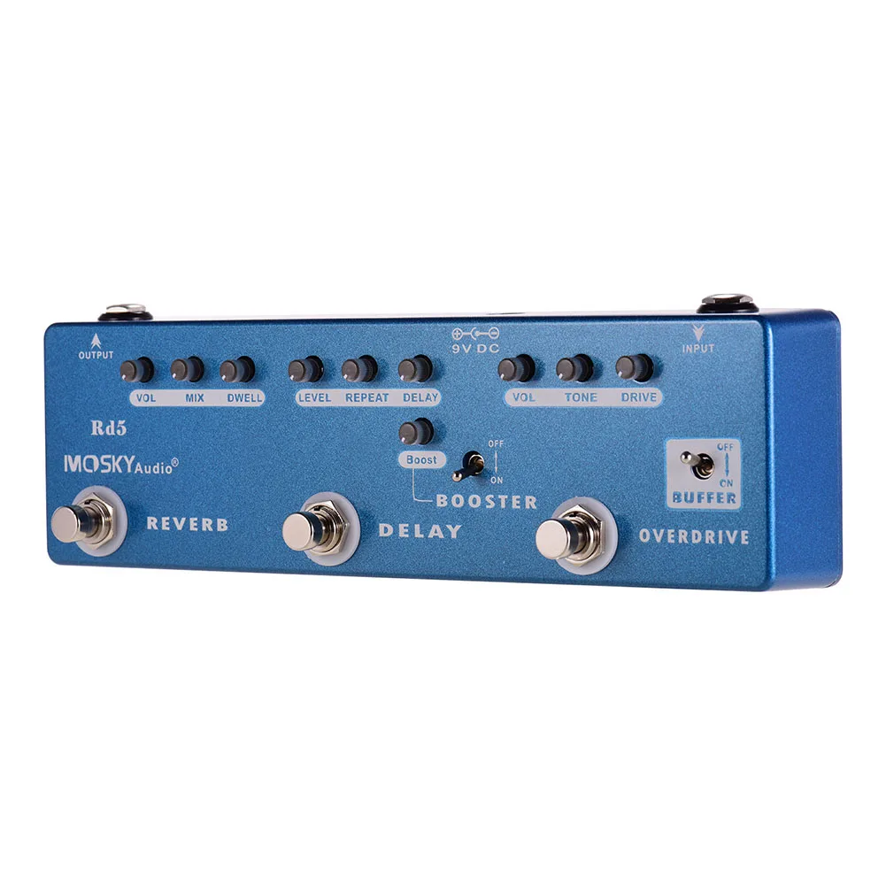 MOSKY Audio Effect Pedal 5-in-1 9.1*2.7*1.5in Accessories Booster Guitar Pedal Multi-Effects Overdrive Durable
MOSKY Audio Effect Pedal 5-in-1 9.1*2.7*1.5in Accessories Booster Guitar Pedal Multi-Effects Overdrive Durable