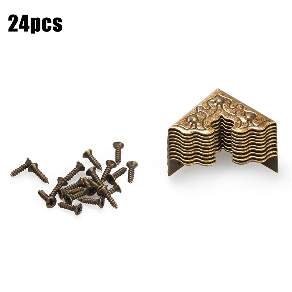 24 Pcs Corner Protector 25mm Antique Furniture Metal Crafts Jewelry Box Corner Foot Wooden Case Corner Furniture Protection Tool
24 Pcs Corner Protector 25mm Antique Furniture Metal Crafts Jewelry Box Corner Foot Wooden Case Corner Furniture Protection Tool