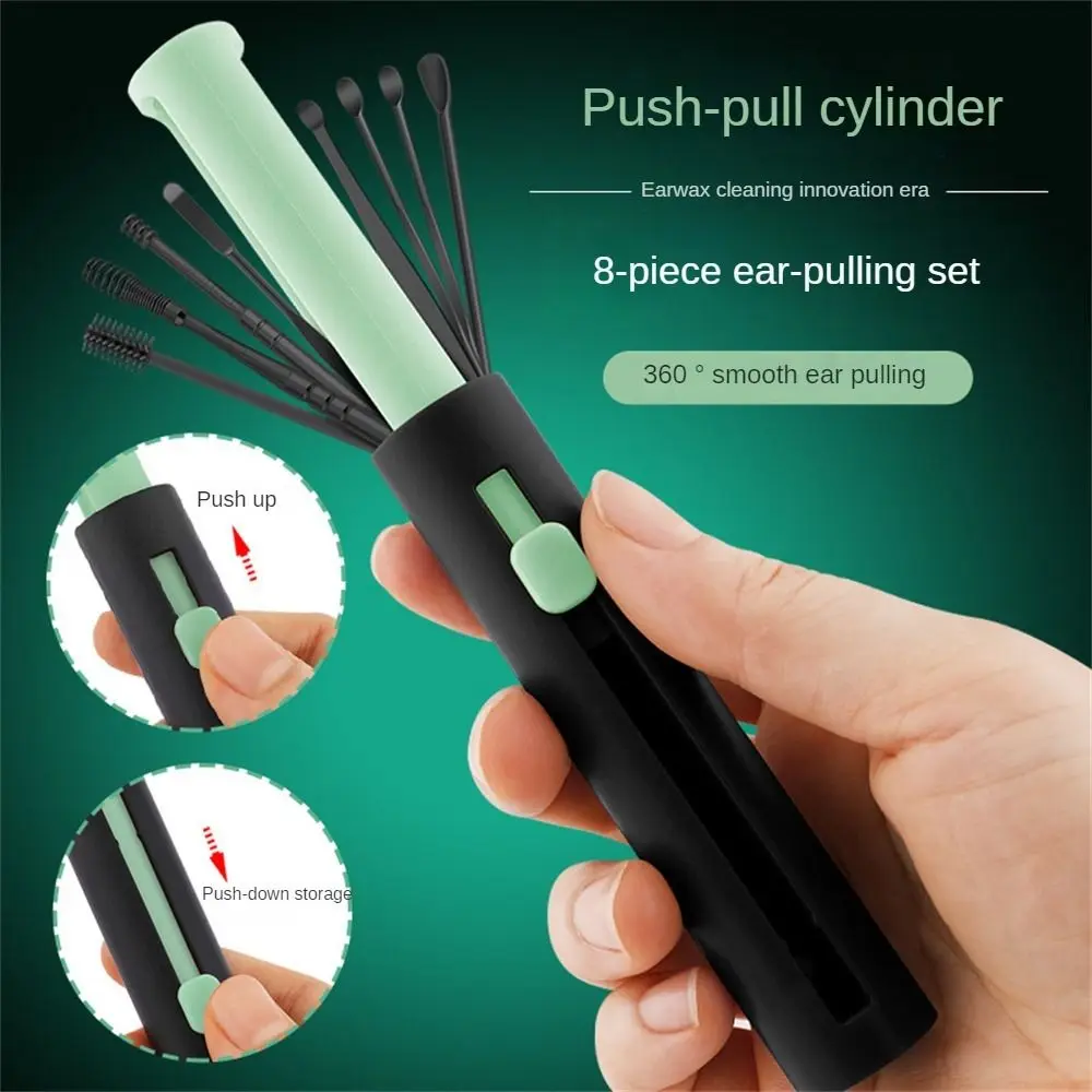 8Pcs/set Stainless Steel Ear Cleaning Tool Reusable Push-pull Tube Ear Wax Pickers Portable Earwax Curette Spoon
8Pcs/set Stainless Steel Ear Cleaning Tool Reusable Push-pull Tube Ear Wax Pickers Portable Earwax Curette Spoon