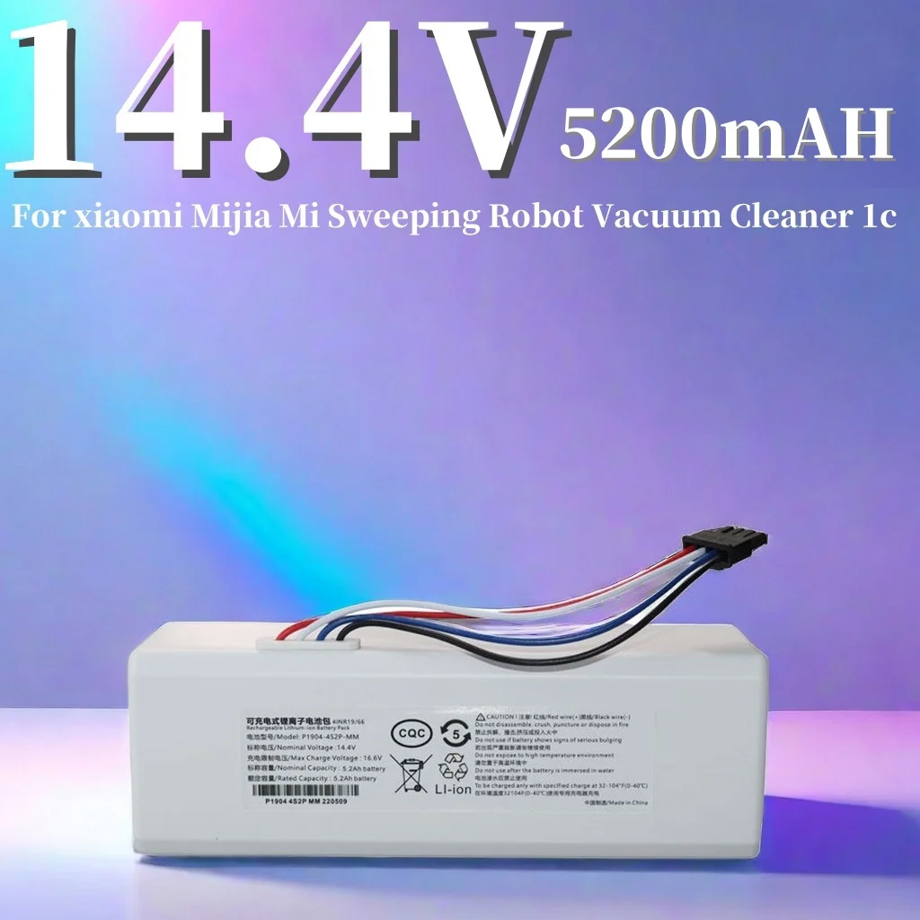 For Original Xiaomi MiJia Replace Sweeping Mopping Robot Battery P1904-4S1P-MM Vacuum Cleaner 1C 14.4V 5.2AH
For Original Xiaomi MiJia Replace Sweeping Mopping Robot Battery P1904-4S1P-MM Vacuum Cleaner 1C 14.4V 5.2AH
