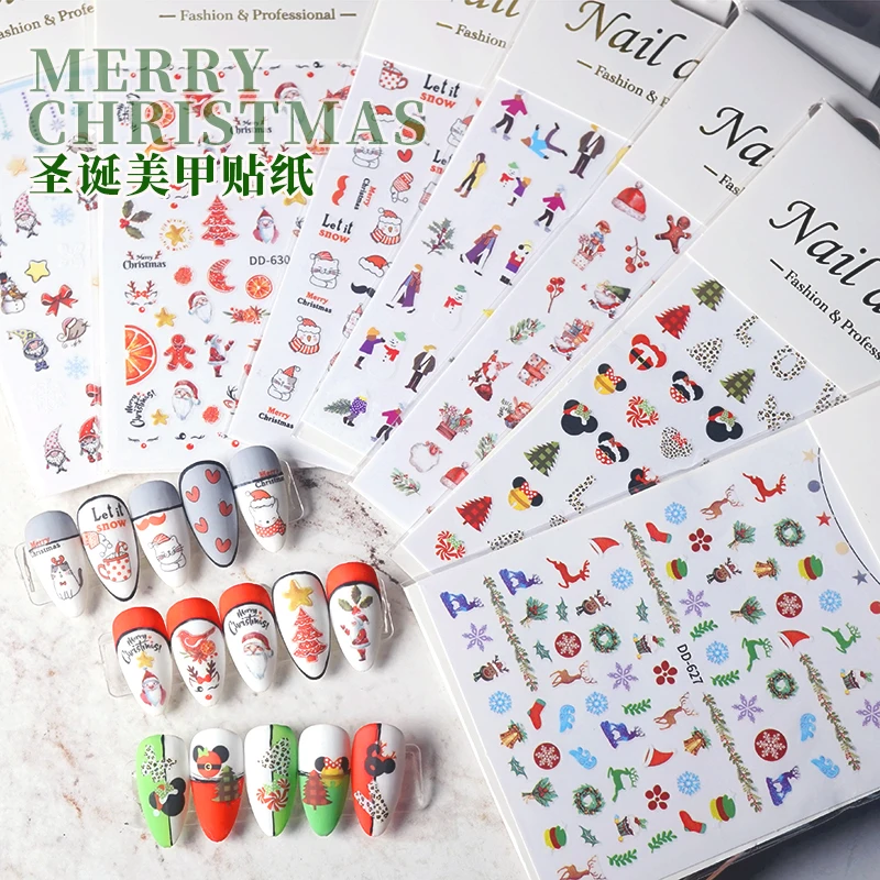 3D Christmas Nail Art Stickers Red Santa Snowflake Elk Design Holly Winter Decals Self-adhesive Slider Stickers Manicure Decors
3D Christmas Nail Art Stickers Red Santa Snowflake Elk Design Holly Winter Decals Self-adhesive Slider Stickers Manicure Decors
