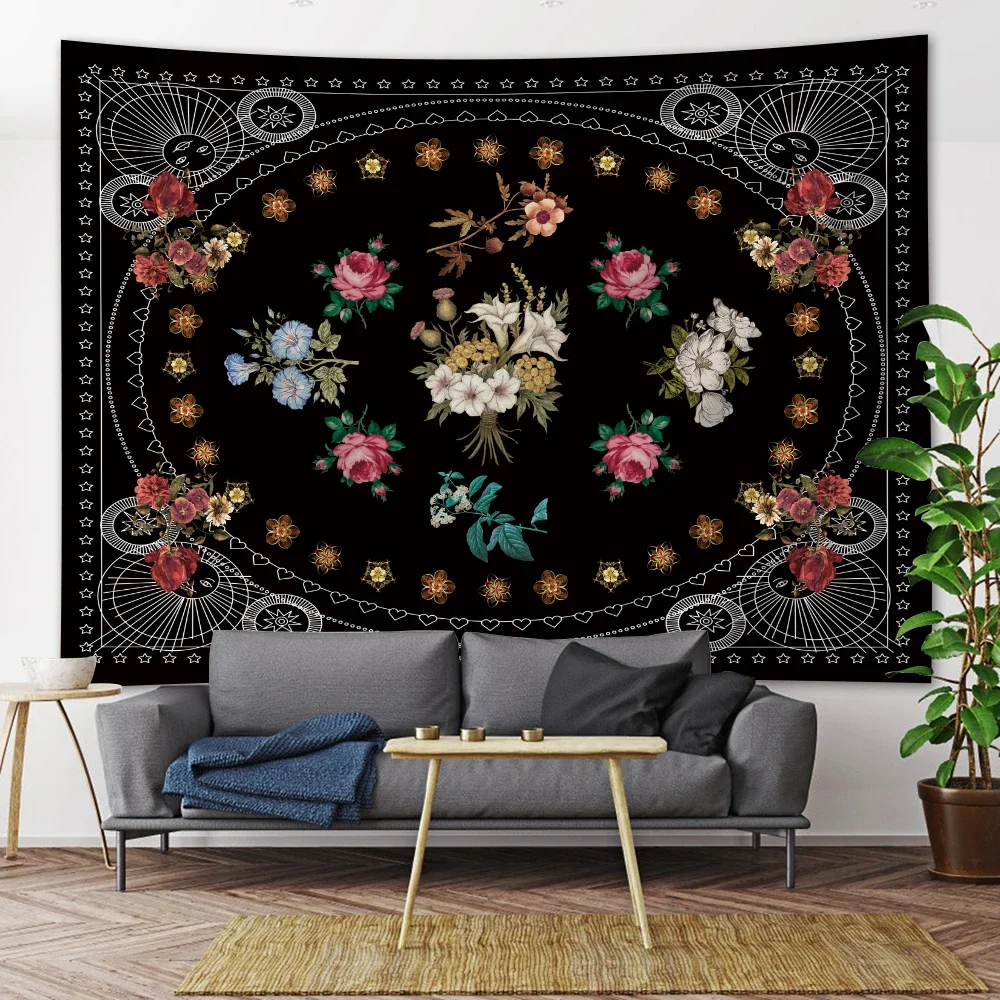 

Mushroom Mandala Wall Hanging Tarot Psychedelic Scene Home Decor Tapestry Hippie Boho Room Wall Decor Beach Towel