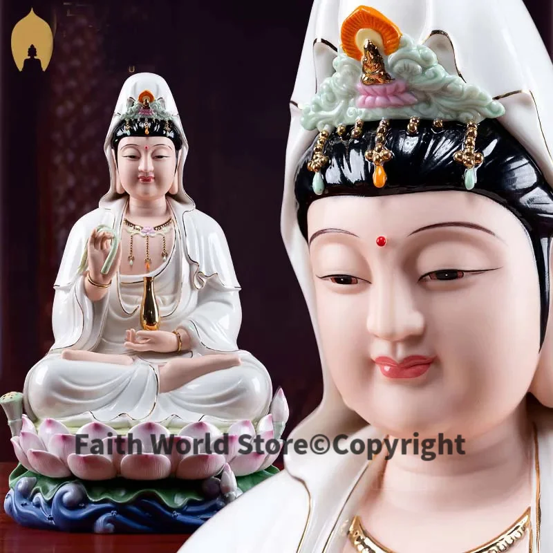 A+ high grade Porcelain GUAN YIN PUSA BUDDHA Asia home Altar shop Worship efficacious Goddess Talisman family Mascot statue 30CM
A+ high grade Porcelain GUAN YIN PUSA BUDDHA Asia home Altar shop Worship efficacious Goddess Talisman family Mascot statue 30CM
