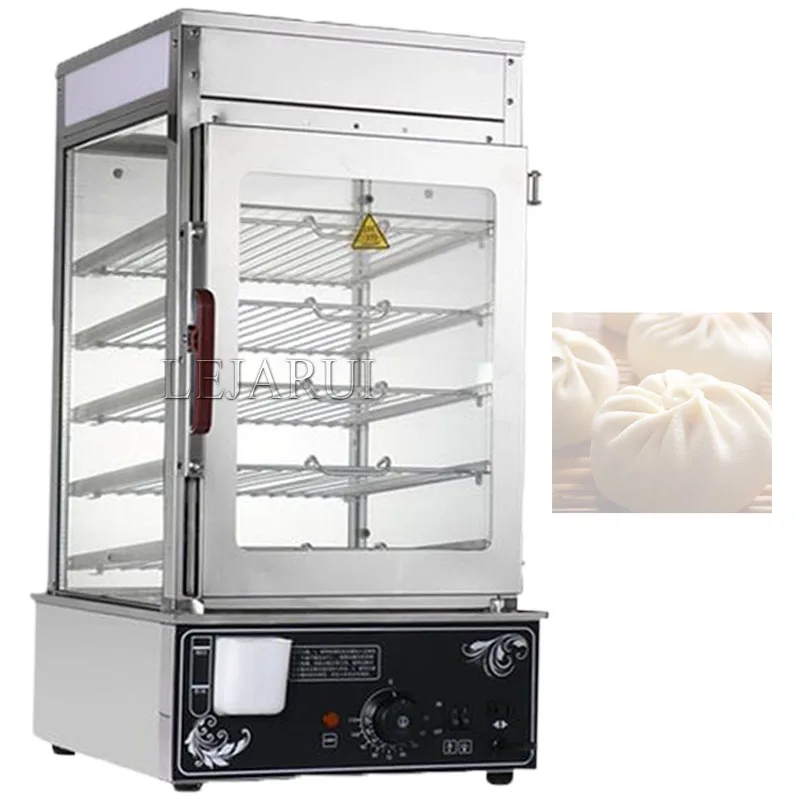 

Stainless Steel Commercial 5 Layers Electric Frozen Steamed Bun Steamer Bun Food Warmer Display Showcase