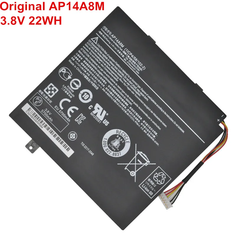 

3.8V 22WH New Genuine Original Battery AP14A4M AP14A8M for Acer Aspire Switch 10 SW5-011 SW5-012 ICONIA TAB 10 A3-A30 Tablet