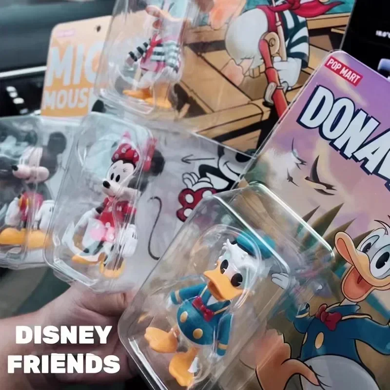 

Disney Popmart Anime Figure Hangtag Limit Pts Duck Donald Duck Minnie Mickey Figures Pvc Desk Decoration Gift For Kids Toys