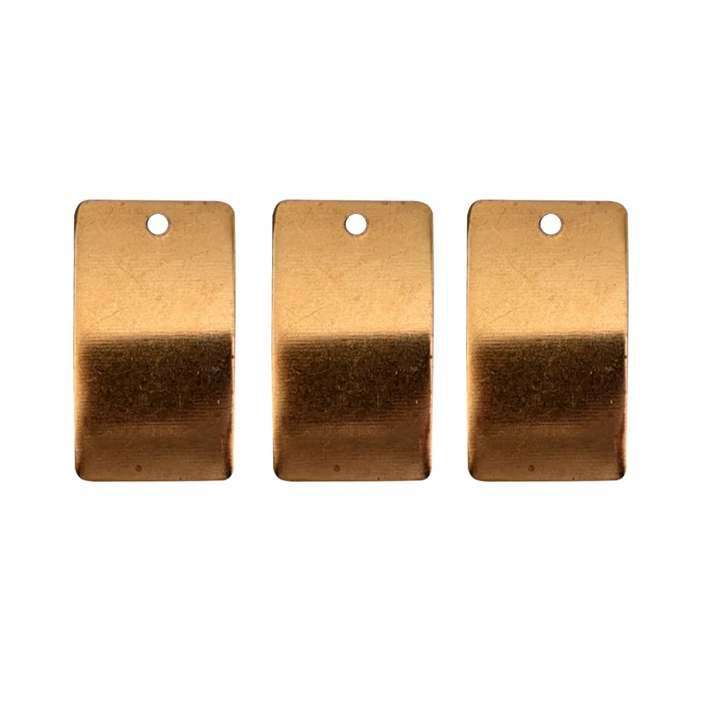 

50pcs Jewellery Pendant Charm Arch Copper Sheet Chip Hanging Crafts with Single Hole for DIY Necklace Bracelat Making 18mm