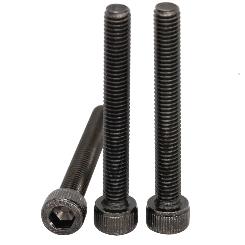 

M6 M8 M6/8*35/40/45/50mm 12.9 Grade DIN912 Black Nickel Plated Carbon Steel Cap Cup Allen Head Bolt Hexagon Socket Screw