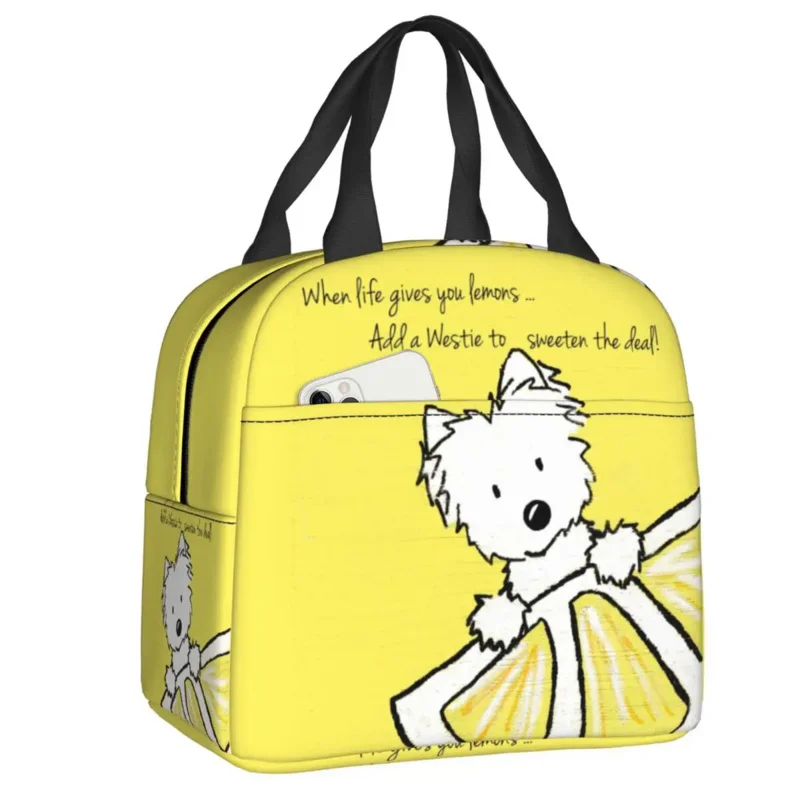 Life Lemons Westie изолированные ланч-сумки для пикника на открытом воздухе West Highland White Terrier портативный охладитель термальный Ланч-бокс для детей
Life Lemons Westie изолированные ланч-сумки для пикника на открытом воздухе West Highland White Terrier портативный охладитель термальный Ланч-бокс для детей