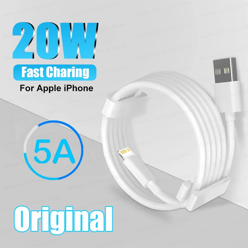 

20W Original USB Fast Charge Cable For iPhone 14 12 11 13 Pro Max Mini XS XR X SE 8 Plus Lightning Data Line Phone Accessories
