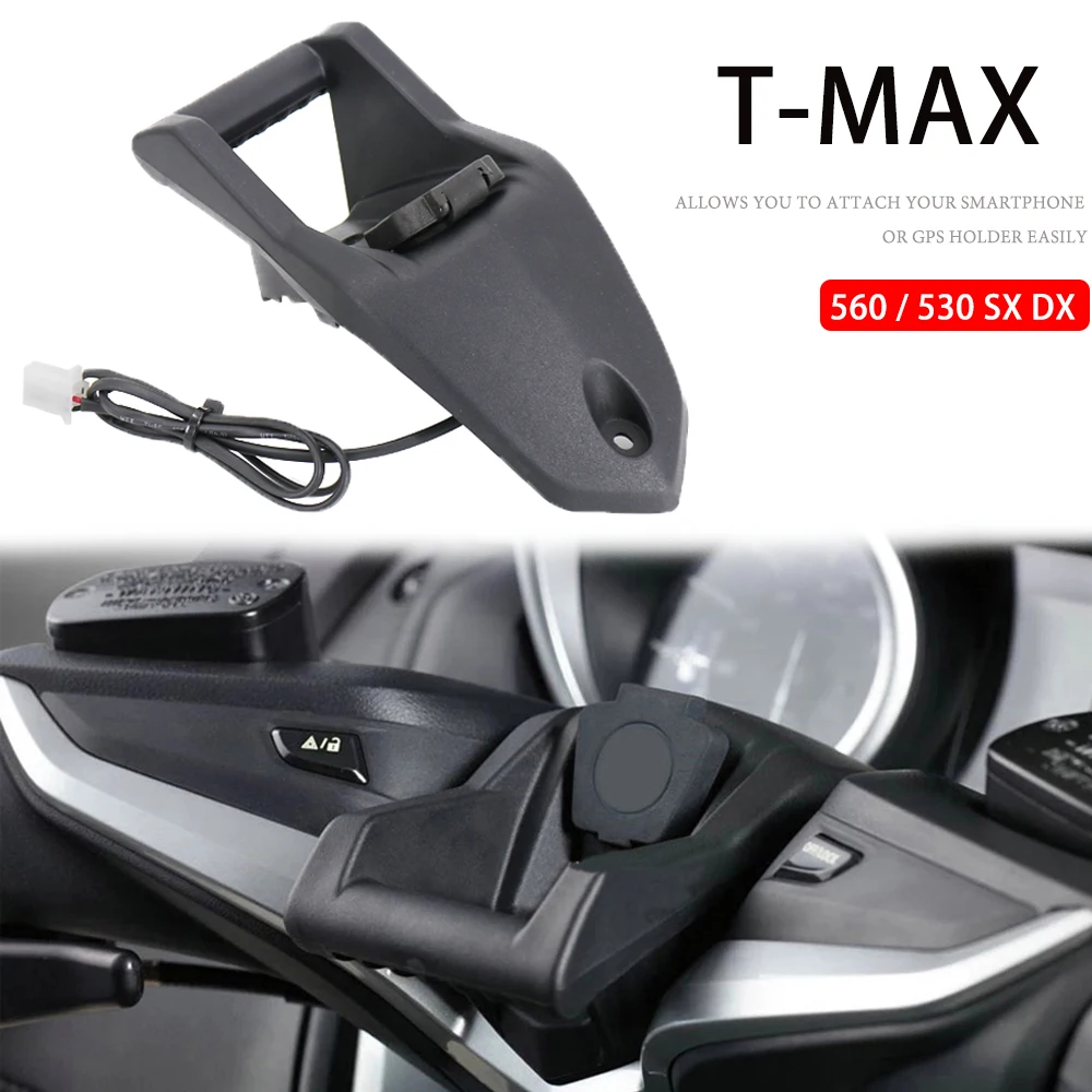 

New For Yamaha Tmax T-max 530 SX / DX USB Charging Holder Mount 2017 2018 2019 Motorcycle Phone Navigation Bracket