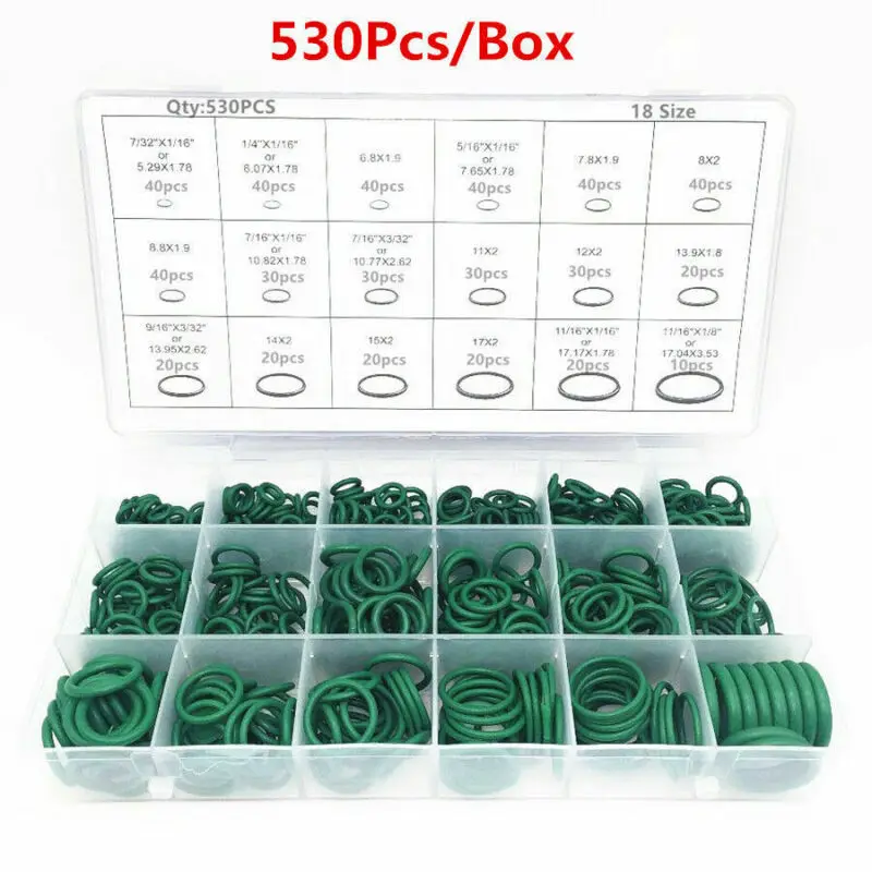 530Pcs Car O Ring Seal R134a Universal Auto Air Conditioning Rubber Gasket Kit Brand New Auto Parts High Quality And Durable
530Pcs Car O Ring Seal R134a Universal Auto Air Conditioning Rubber Gasket Kit Brand New Auto Parts High Quality And Durable