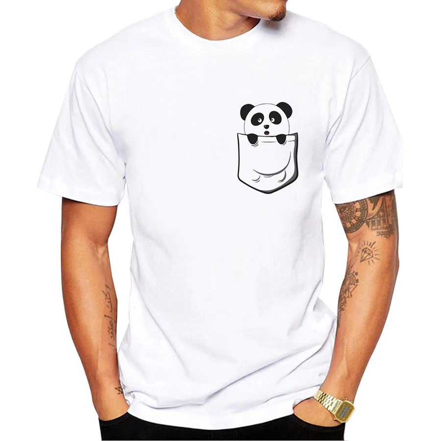 Funny Pocket Baby Panda Print T Shirt Men's Cool Design High Quality Tops Custom Hipster Elastic Feature Tee Harajuku Streetwear 
Funny Pocket Baby Panda Print T Shirt Men's Cool Design High Quality Tops Custom Hipster Elastic Feature Tee Harajuku Streetwear