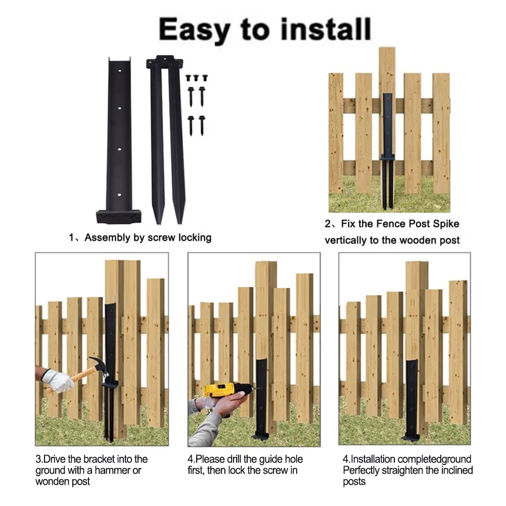 Restore And Reinforce Inclined Wooden Posts With Triangle Design Fence Post Anchor Repair Kit Enhanced Stability
Restore And Reinforce Inclined Wooden Posts With Triangle Design Fence Post Anchor Repair Kit Enhanced Stability