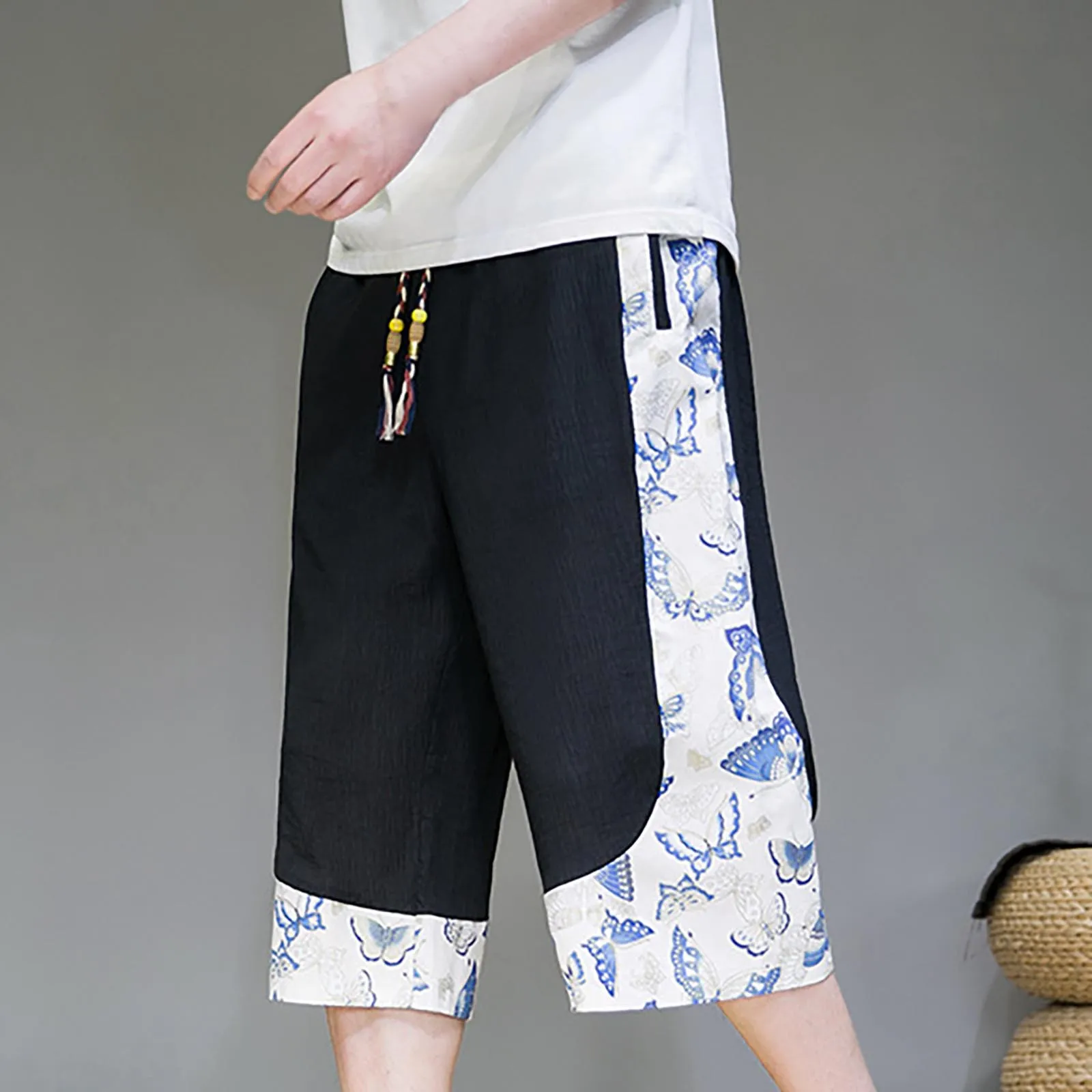 

Linen Wide Men Pants Korean Trousers Slim Straight Cotton Line Joggers Japanese Streetwear Hiphop Sweatpants Sport Bottomwear