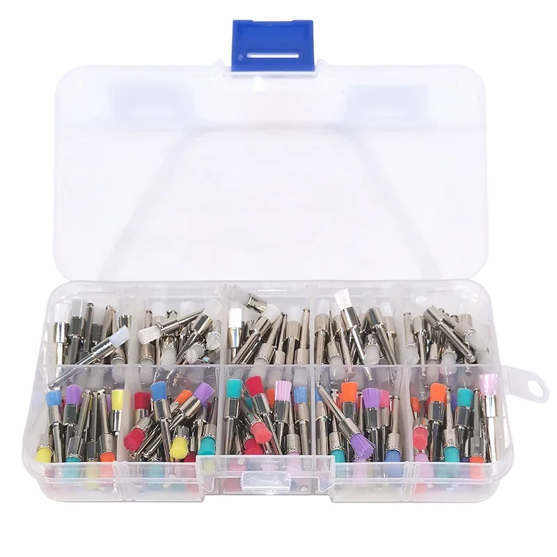 200Pcs Den tal Nylon Polishing Bushes Mixed Kit Disposable Flat Latch Polisher Prophy Brush 2.35mm
200Pcs Den tal Nylon Polishing Bushes Mixed Kit Disposable Flat Latch Polisher Prophy Brush 2.35mm