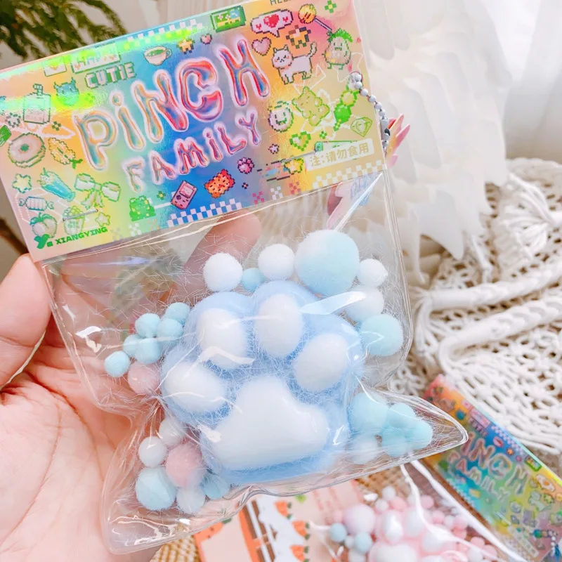 

Kawaii Plush Cat Foot Donut Waffle Squishy Fidget Toy Mochi Antistress Stress Relief Multi-style Adult Kid PU Slow Rebound Toy