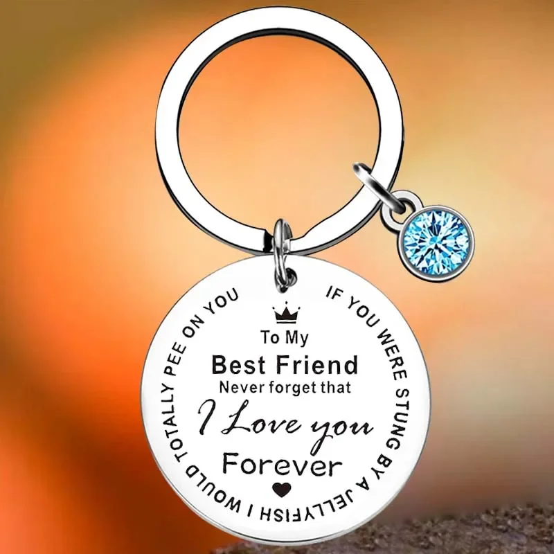 

Hot Friendship Gifts Best Friend Key Chain Ring Jellyfish keychains pendant sister Birthday Graduation Christmas Gifts Gift