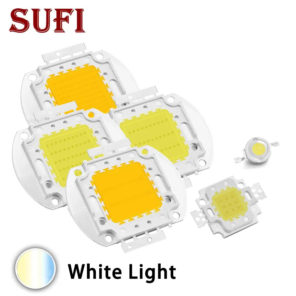 

High Power LED Lamp Bulb Light Beads 1W 3W 5W 10W 20W 30W 50W 100W Warm Cold White LED Chip For DIY Spotlight Floodlight