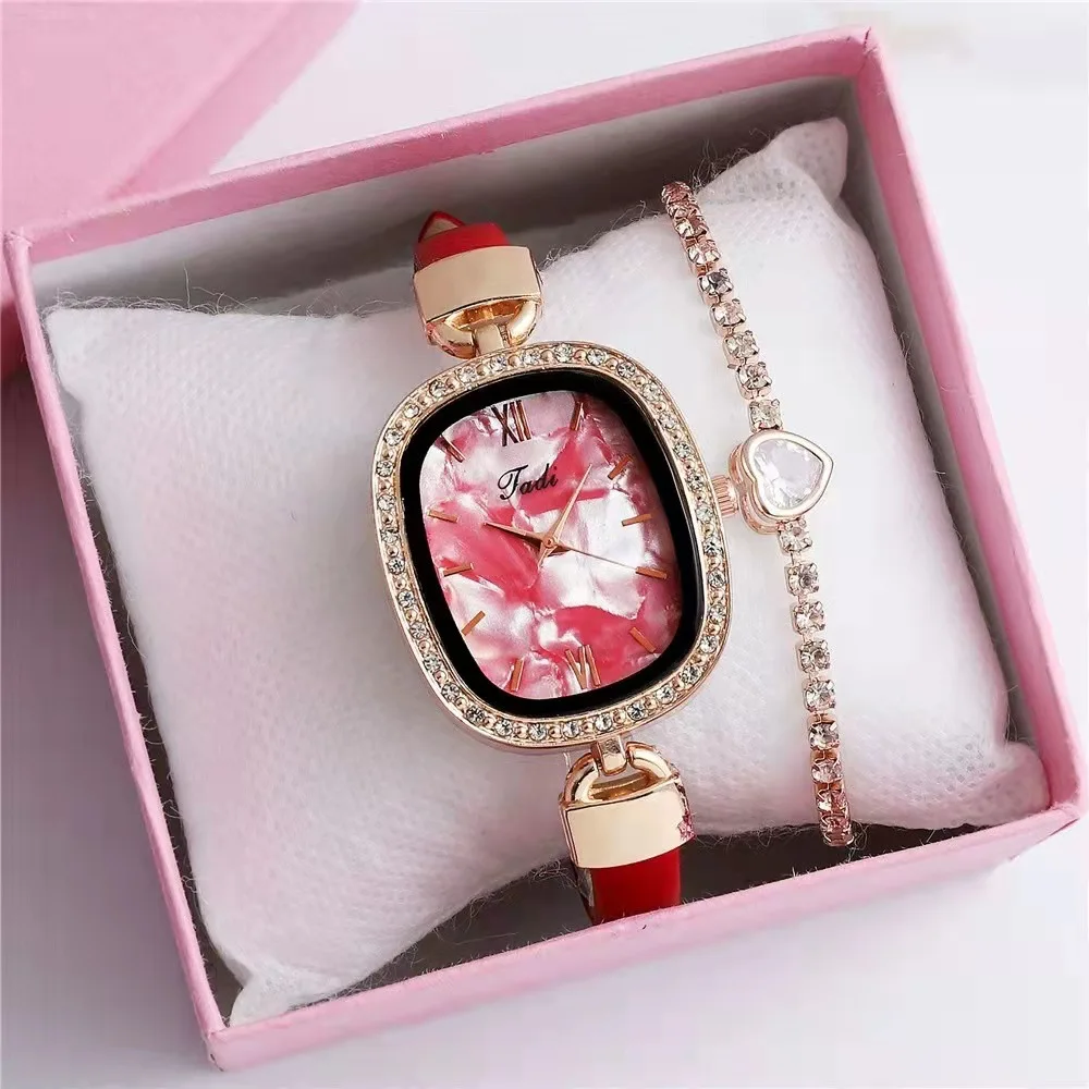 2022 Marbled Pavement Women's Watch Two-piece Set Bracelet Thin Belt Quartz Watch Simple Women's Watch Relojes Para Mujer
2022 Marbled Pavement Women's Watch Two-piece Set Bracelet Thin Belt Quartz Watch Simple Women's Watch Relojes Para Mujer