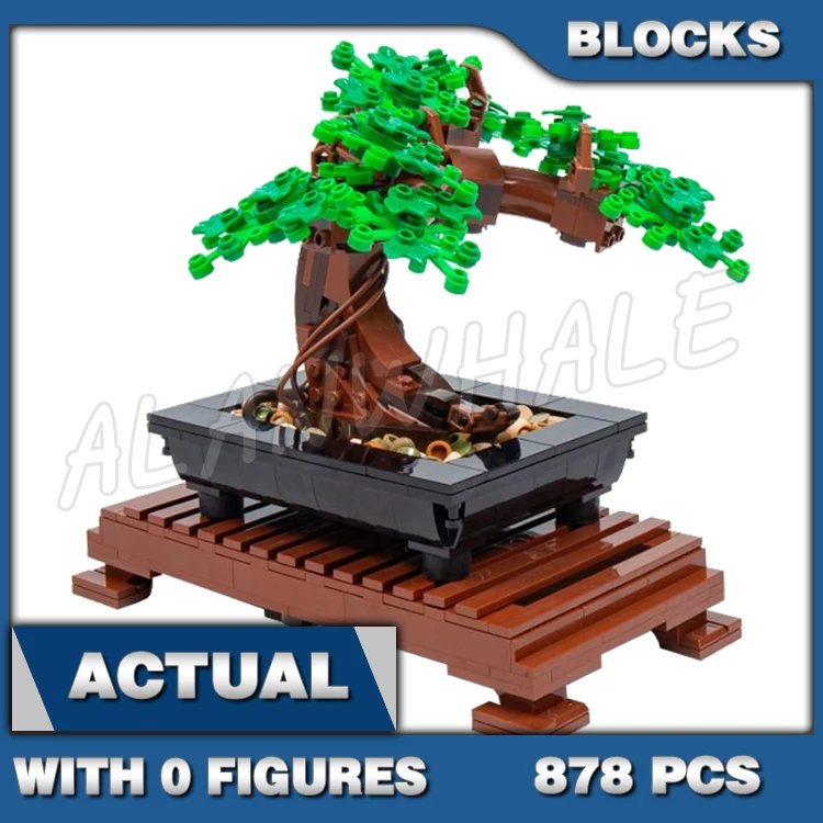 

878pcs Creative Expert Botanical Collection Bonsai Tree Pink Cherry Blossom Art 11651 Building Blocks Sets Compatible With Model